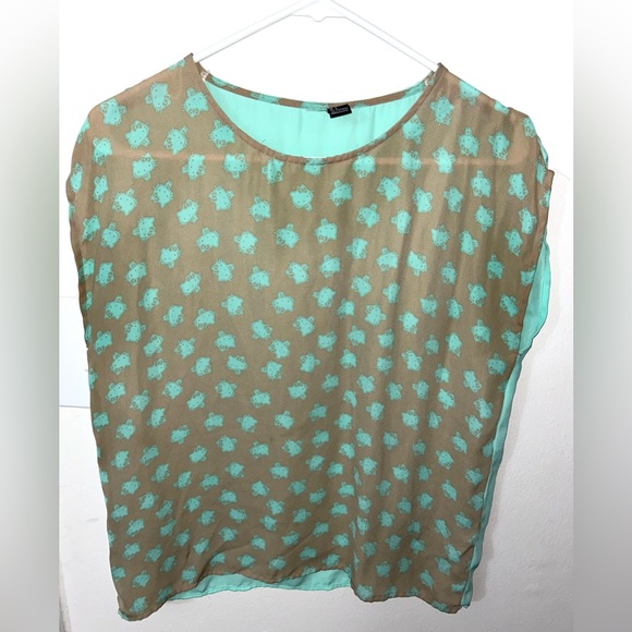 H&M Teal and Gray Hello Kitty Sleeveless Top small - Picture 1 of 8
